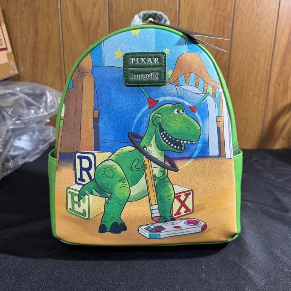 Loungefly Pixar Rex green mini‎ backpack NEW